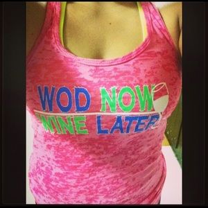CrossFit WOD Now, Wine Later Workout Tank